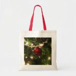 Christmas Tree I Holiday Pretty Green and Red Tote Bag