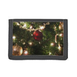 Christmas Tree I Holiday Pretty Green and Red Tri-fold Wallet