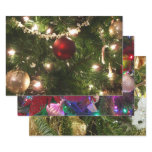 Christmas Tree I Holiday Pretty Green and Red Wrapping Paper Sheets