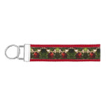 Christmas Tree I Holiday Pretty Green and Red Wrist Keychain