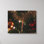 Christmas Tree II Holiday Red and Gold Canvas Print