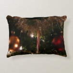 Christmas Tree II Holiday Red and Gold Decorative Pillow