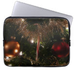 Christmas Tree II Holiday Red and Gold Laptop Sleeve