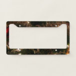 Christmas Tree II Holiday Red and Gold License Plate Frame