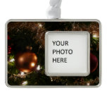 Christmas Tree II Holiday Red and Gold Ornament