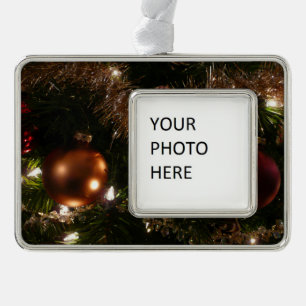 Christmas Tree II Holiday Red and Gold Ornament