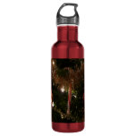 Christmas Tree II Holiday Red and Gold Stainless Steel Water Bottle