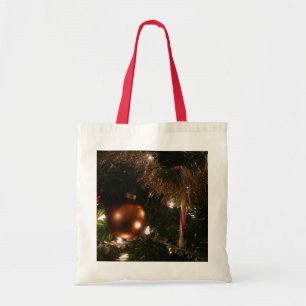 Christmas Tree II Holiday Red and Gold Tote Bag