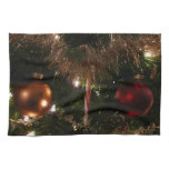 Christmas Tree II Holiday Red and Gold Towel