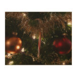 Christmas Tree II Holiday Red and Gold Wood Wall Decor