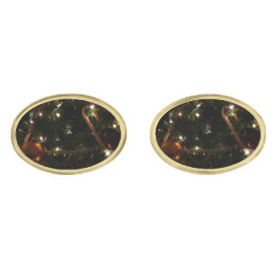 Christmas Tree III Holiday Scene Cufflinks