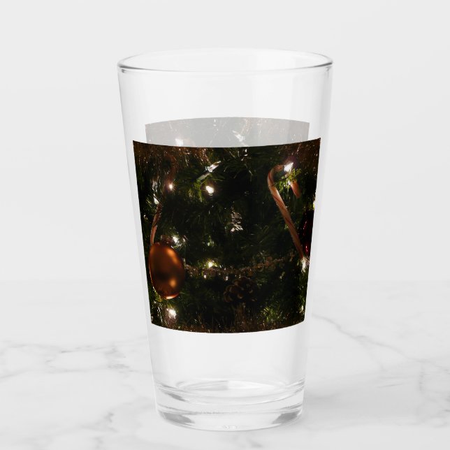 Christmas Tree III Holiday Scene Glass (Front)