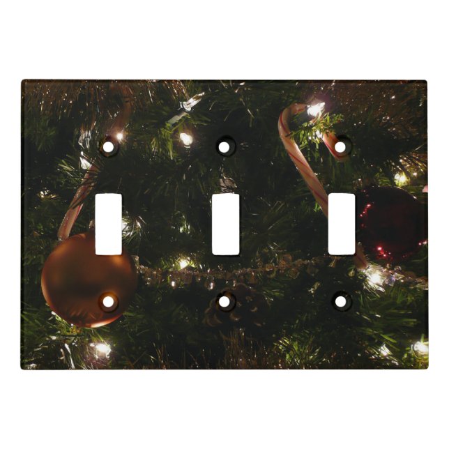 Christmas Tree III Holiday Scene Light Switch Cover (Front)
