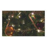 Christmas Tree III Holiday Scene Rectangular Sticker