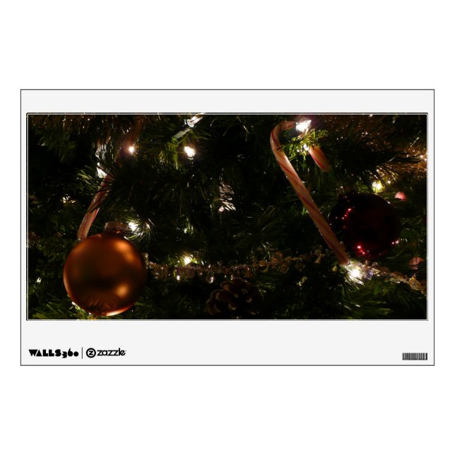 Christmas Tree III Holiday Scene Wall Sticker (Front)