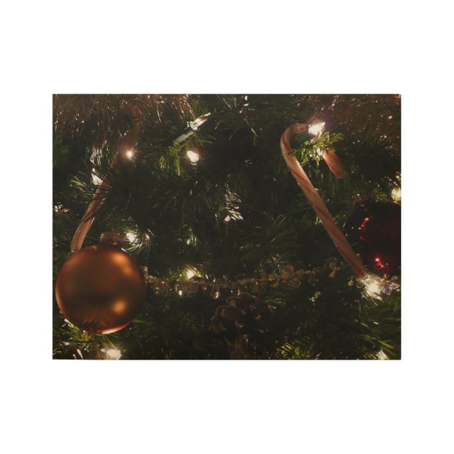 Christmas Tree III Holiday Scene Wood Poster (Front)