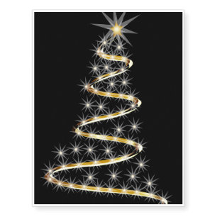 Christmas tree illustration temporary tattoos