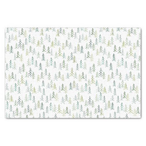 Christmas Tree Illustration Watercolor  Tissue Paper