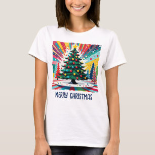 Christmas Tree in abstract art 39 - Fan Fun T-Shirt