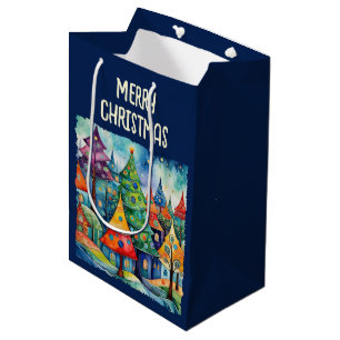 Christmas Tree in abstract art 8 - Fan Fun Medium Gift Bag
