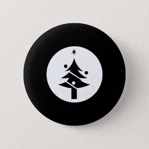 Christmas tree in circle button