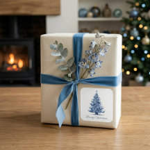 Christmas Tree in Delft Blue customizable