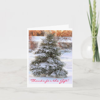 christmas tree in sunset, Thanks for the Gift! Thank You Card