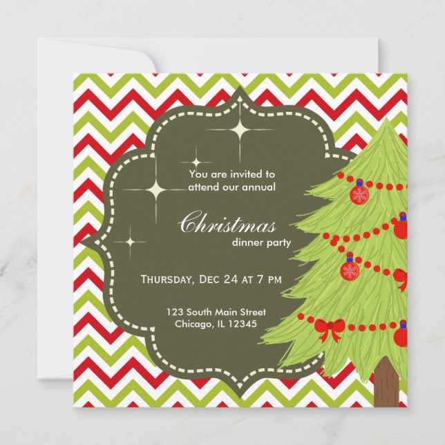 Christmas tree invitation (Front)