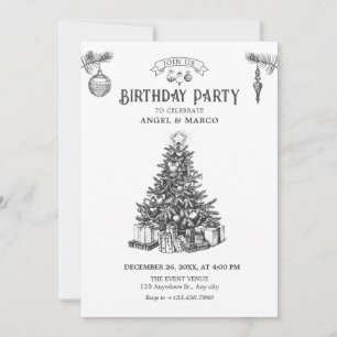 Christmas tree  invitation