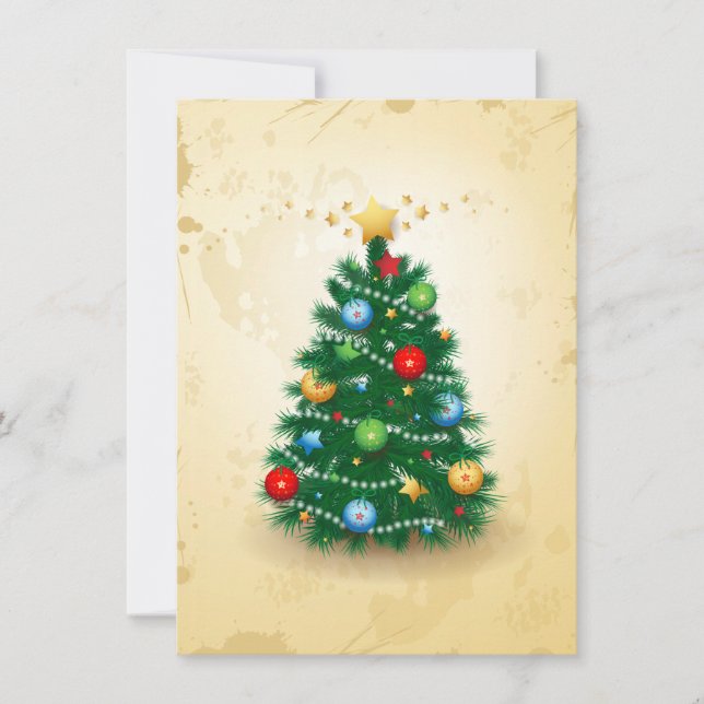 Christmas tree, invitation (Front)