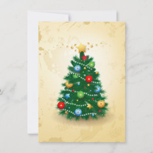 Christmas tree, invitation