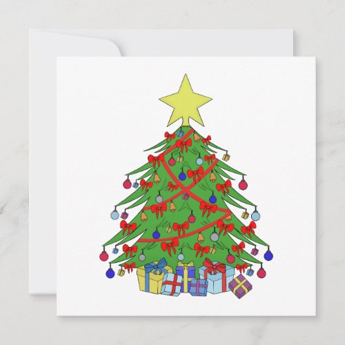 Christmas tree invitation