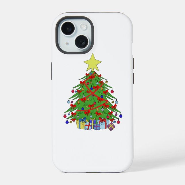 Christmas tree iphone case (Back)