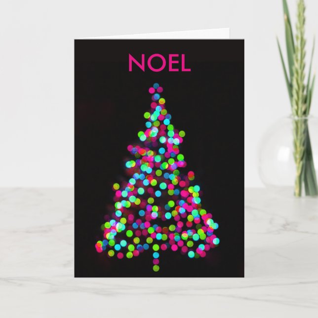 Christmas Tree Jewels Personalized Holiday Card (Front)