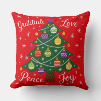 Christmas Tree Joy Throw Pillow