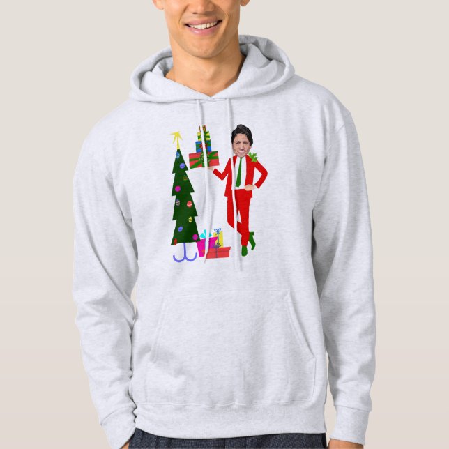 christmas tree justin trudeau hoodie (Front)