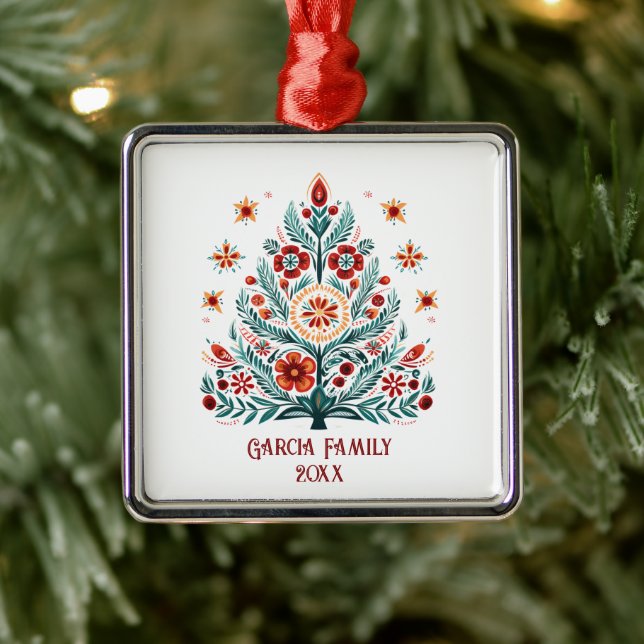  Christmas Tree Keepsake Metal Ornament (Tree)