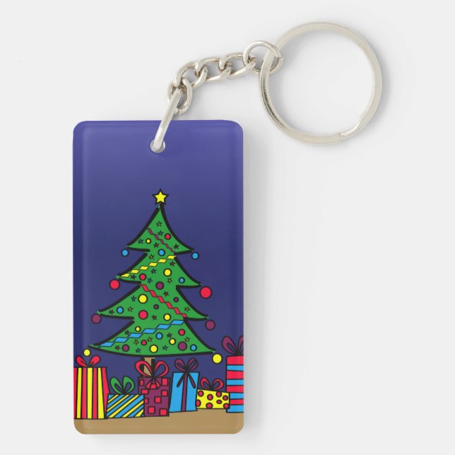 Christmas tree keychain (Back)