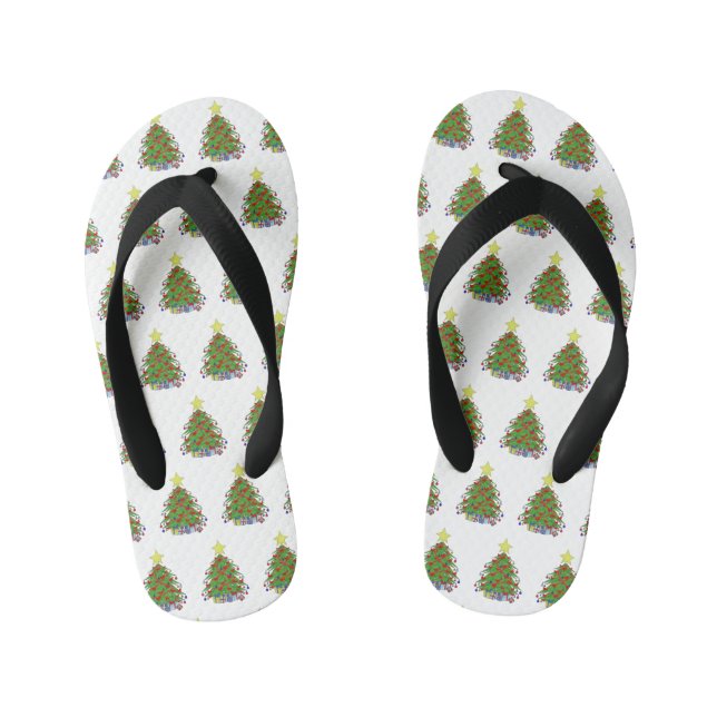 Christmas tree kid's flip flops (Footbed)