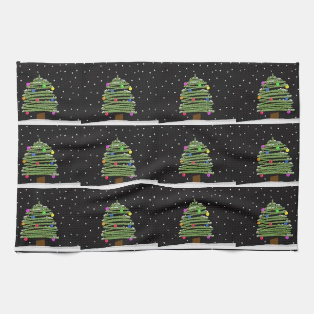 Christmas Tree Kitchen Towel (Horizontal)
