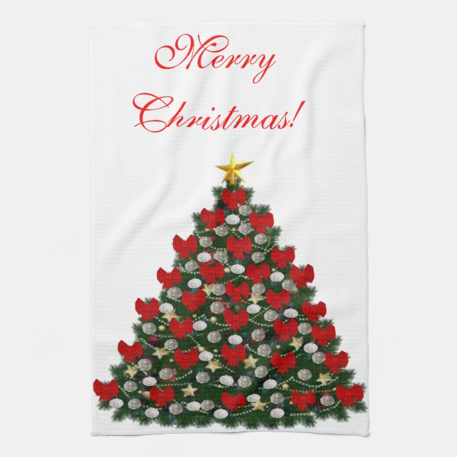 Christmas Tree Kitchen Towel (Vertical)