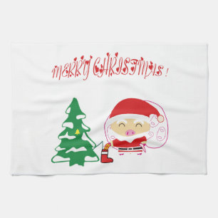 Christmas tree kitchen towel