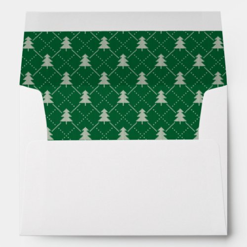 Christmas Tree Knit Pattern Envelope