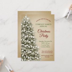 Christmas Tree Kraft Paper Company Holiday Party Invitation