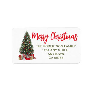 Christmas tree label