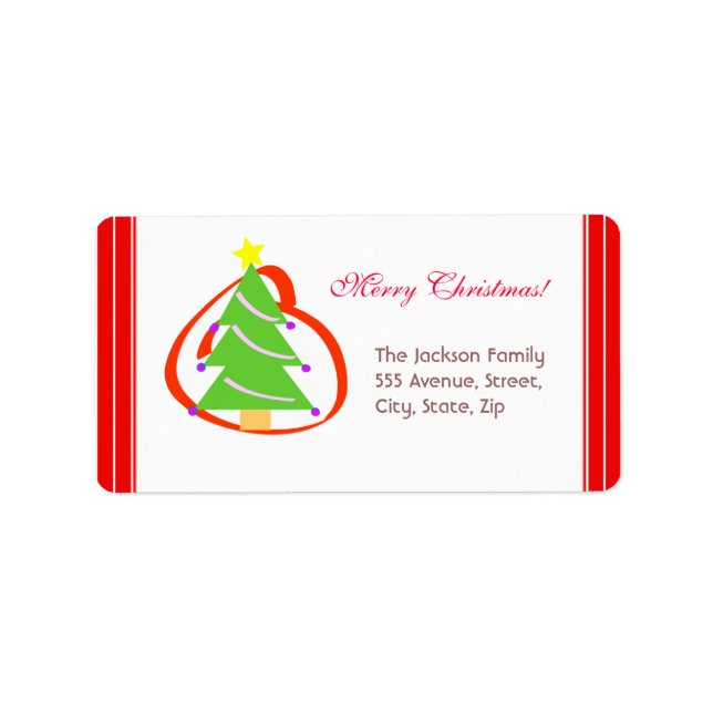 Christmas Tree Label (Front)