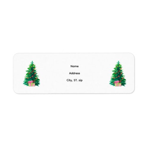 Christmas Tree  Label