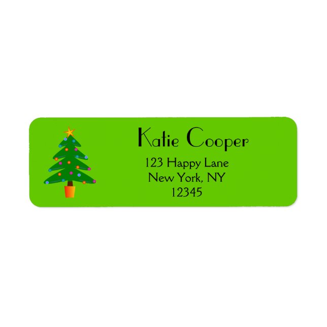 Christmas Tree Label (Front)