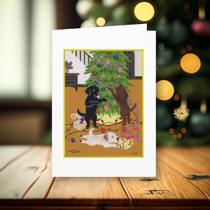Christmas Tree Labradors Holiday Card