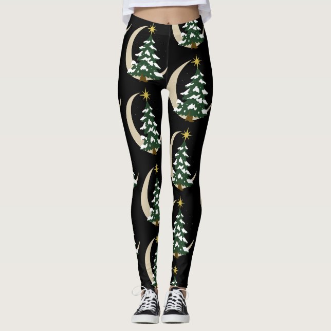 Christmas Tree Leggings, Buy with Matching T-Shirt Leggings (Front)